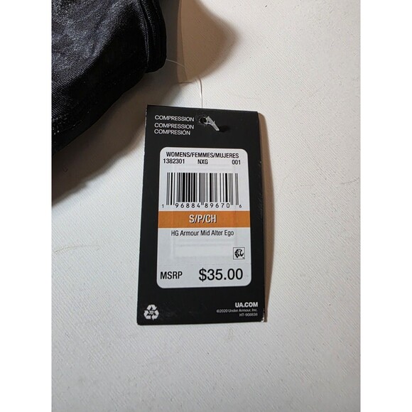 Under Armour Sports Bra Womens SMALL Black HG Mid Alter Ego Active Athletic New - Picture 4 of 4